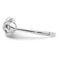 Sterling Silver Rhodium Plated Diamond Bow Ring