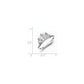 Sterling Silver Rhodium Plated Diamond Crown Ring
