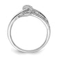 Sterling Silver Rhodium Plated Diamond Fashion Ring