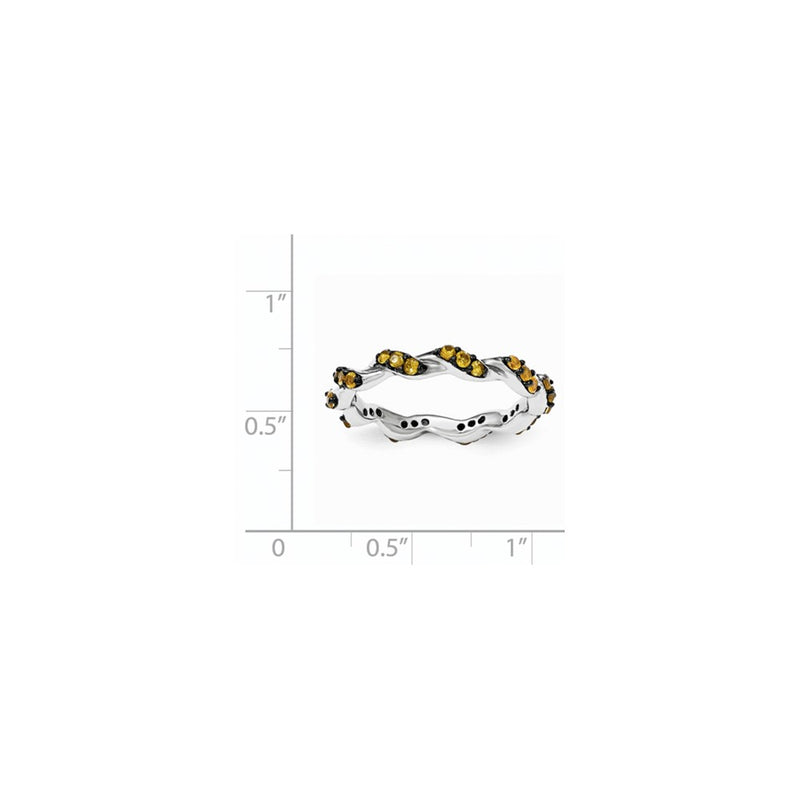 Sterling Silver Citrine Eternity Ring