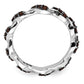 Sterling Silver Rhodium-plated Garnet Twisted Eternity Ring