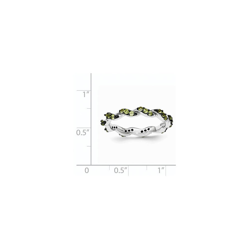Sterling Silver Peridot Eternity Ring