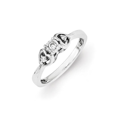 Sterling Silver Diamond Ring