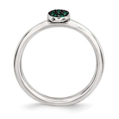 Sterling Silver Blue Diamond Ring