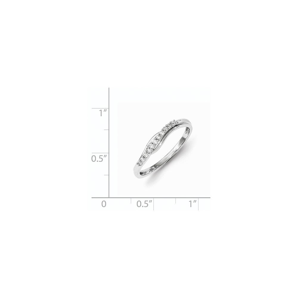 Sterling Silver Diamond Polished Ring