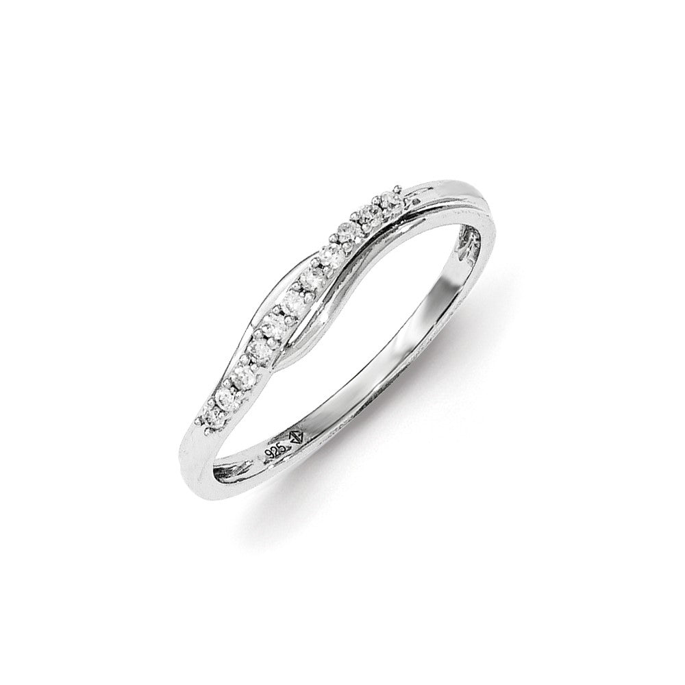 Sterling Silver Diamond Polished Ring