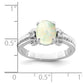 Sterling Silver w/ Ethiopian Opal & White Quartz Polished Ring