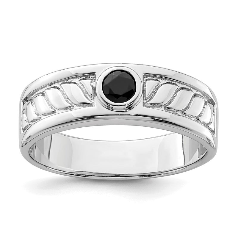 Sterling Silver Men's Onyx Ring