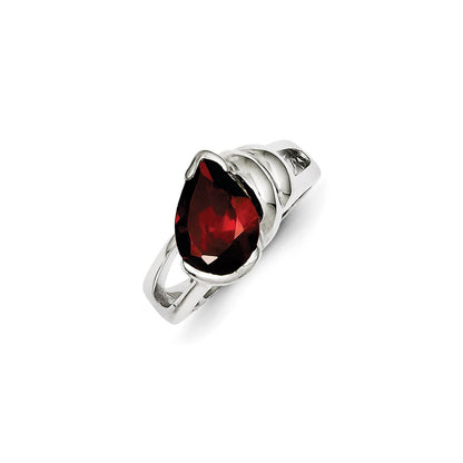 Sterling Silver Garnet Ring
