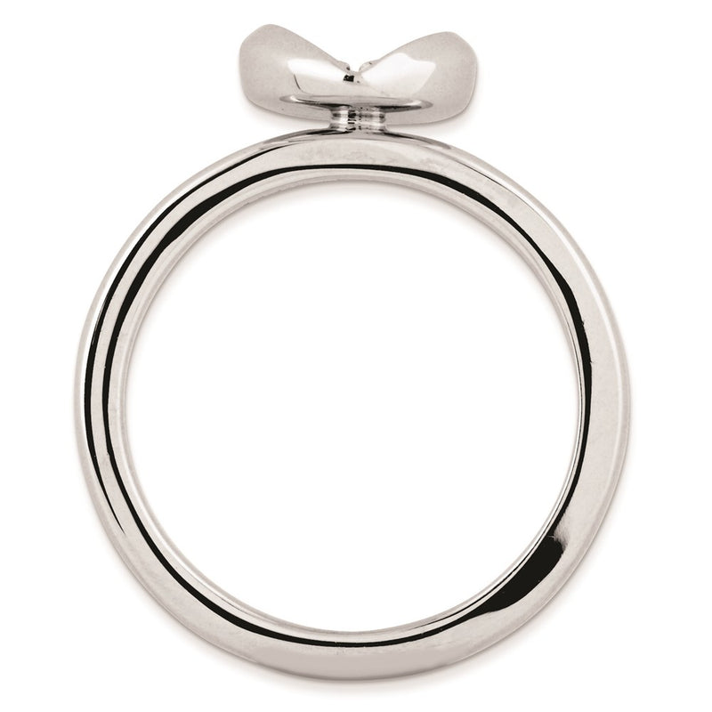 Sterling Silver Stackable Expressions Heart w/Diamonds Ring
