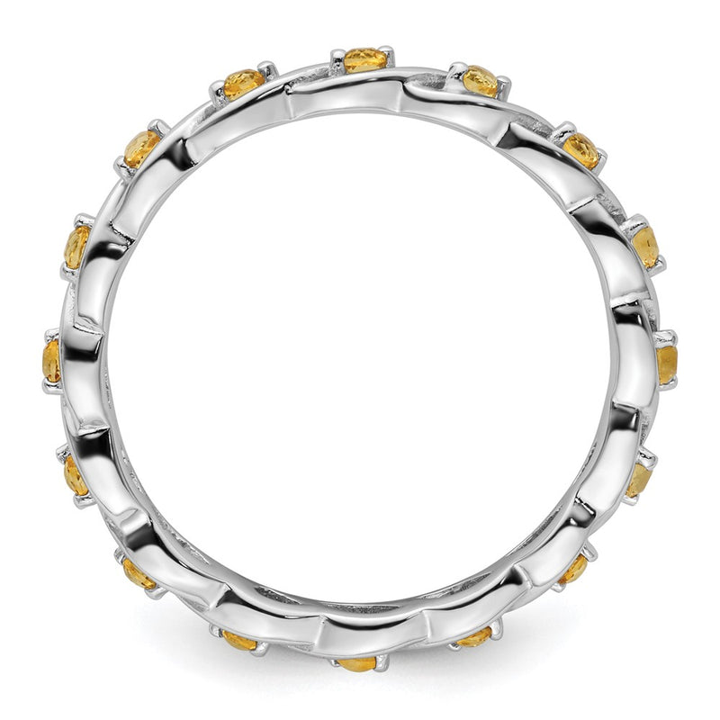 Sterling Silver Stackable Expressions Citrine Ring