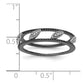 Sterling Silver Stackable Expressions Ruthenium-plated Diamond Jacket Ring