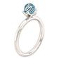 Sterling Silver Stackable Expressions Blue Topaz Briolette Ring
