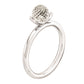 Sterling Silver Stackable Expressions White Topaz Briolette Ring