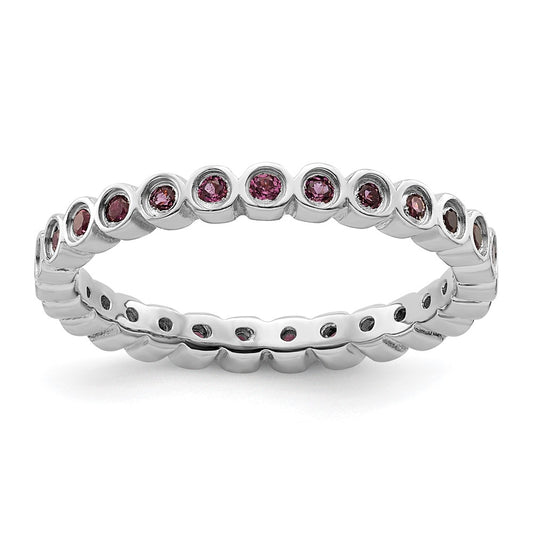 Sterling Silver Stackable Expressions Rhodolite Garnet Ring