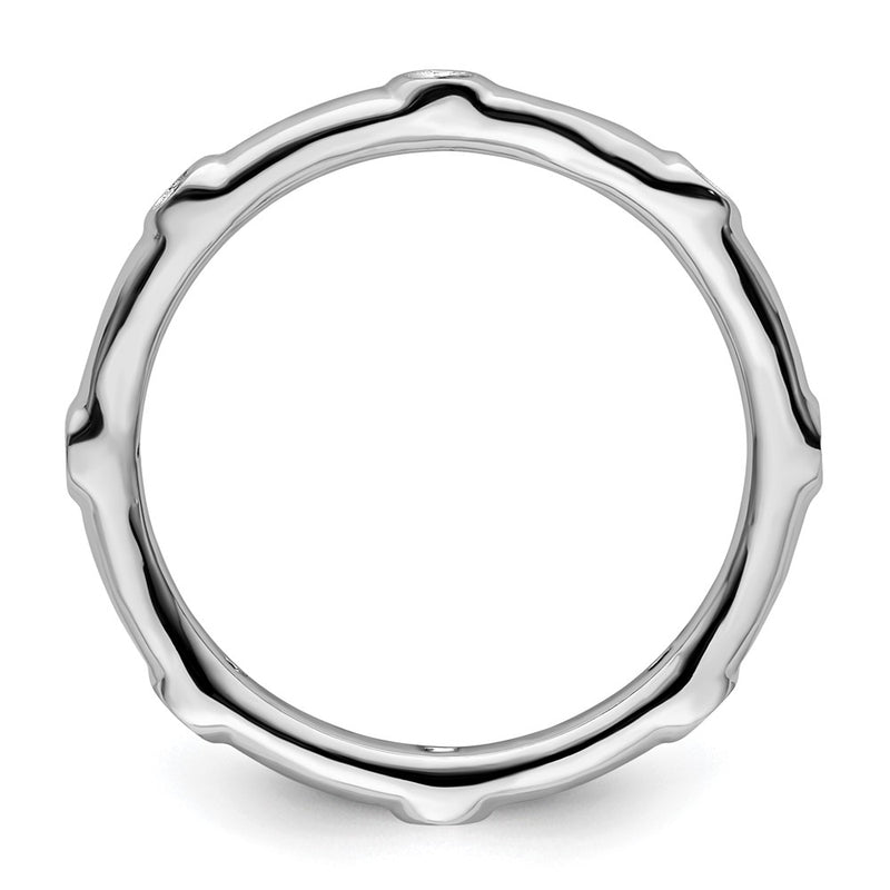 Sterling Silver Stackable Expressions Peridot Ring