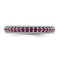 Sterling Silver Stackable Expressions Polished Created Ruby Eternity Ring