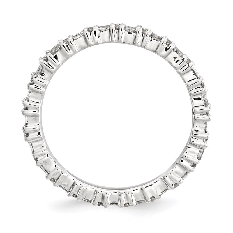 Sterling Silver Stackable Expressions Polished Diamond Ring