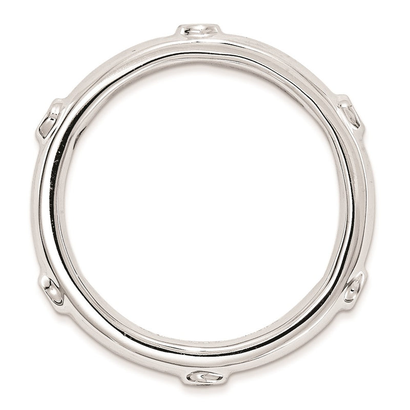Sterling Silver Stackable Expressions Polished Diamond Ring