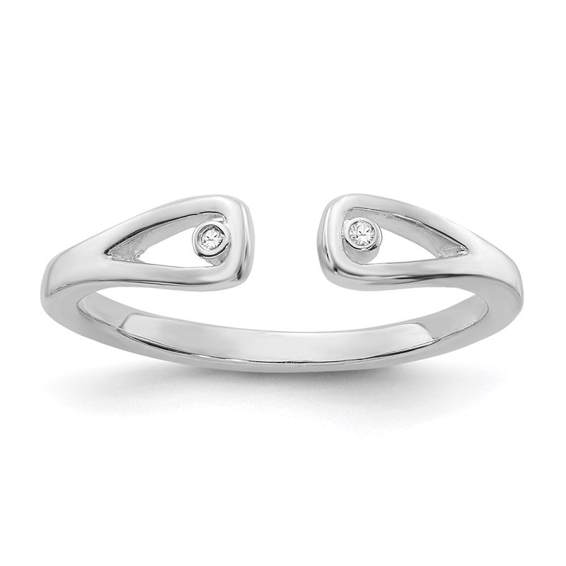 SS White Ice .01ct. Diamond Ring