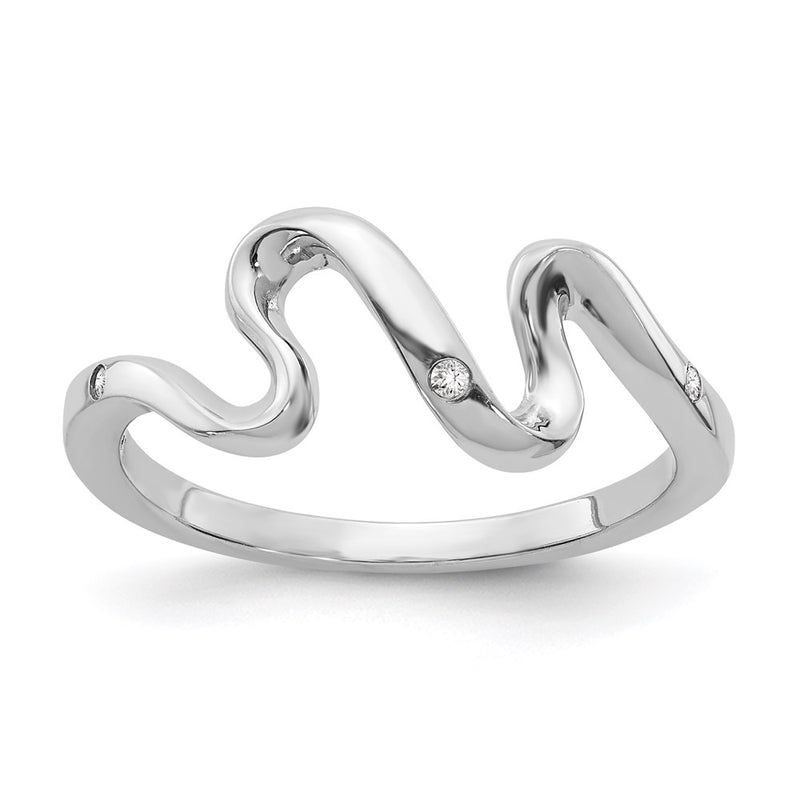 SS White Ice .01ct. Diamond Ring