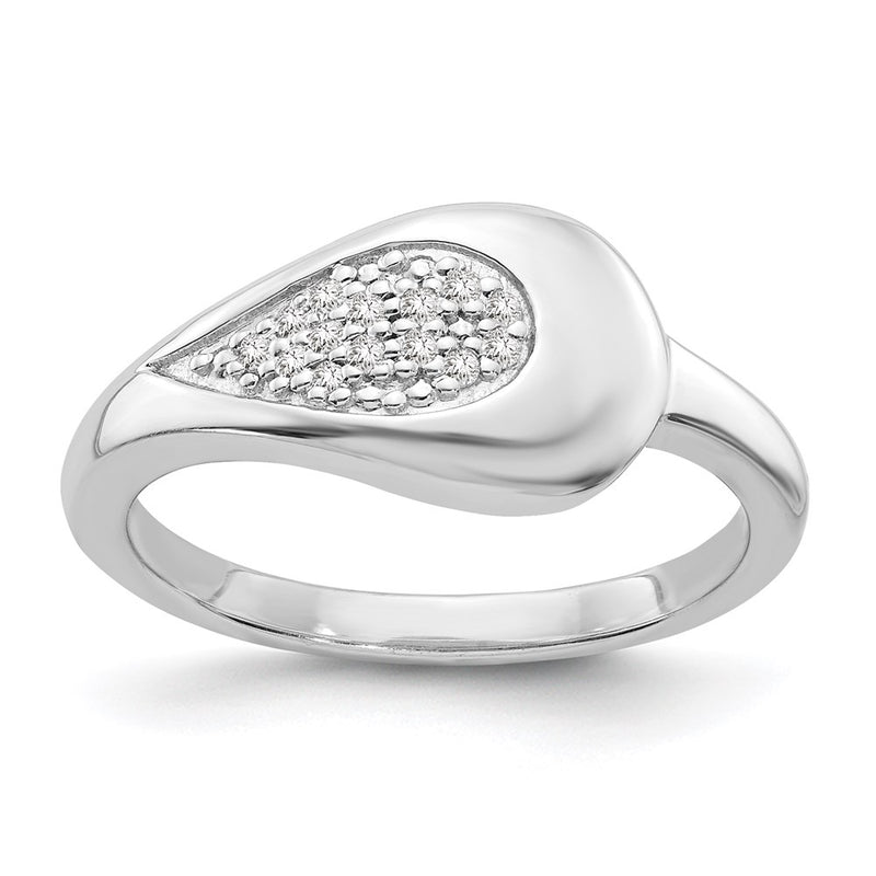 SS White Ice .07ct. Diamond Ring