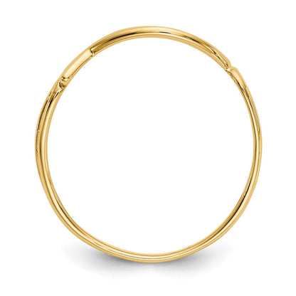 14K Yellow Gold Polished Ichthus Fish Ring