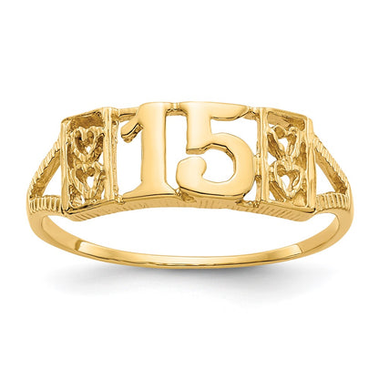 14K Yellow Gold 15 RING