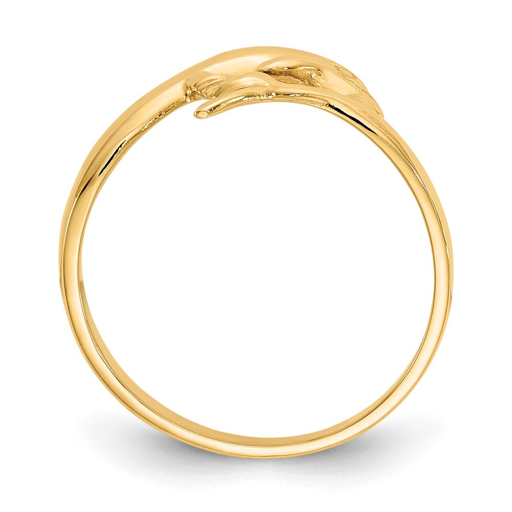 14K Yellow Gold Dolphin Ring