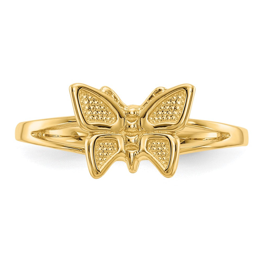 14K Yellow Gold Children's Butterfly Ring