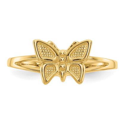 14K Yellow Gold Children's Butterfly Ring