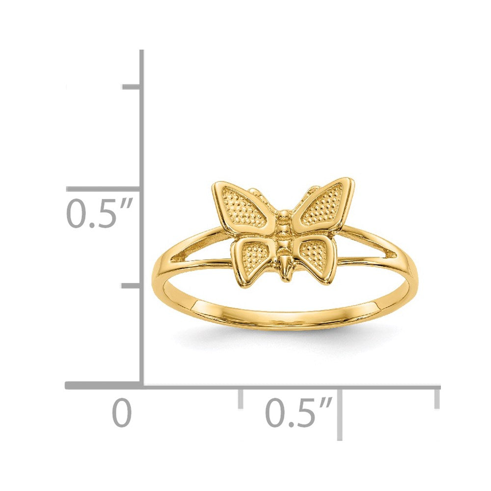 14K Yellow Gold Children's Butterfly Ring