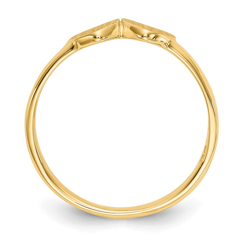 14K Yellow Gold Childs Double Heart Ring