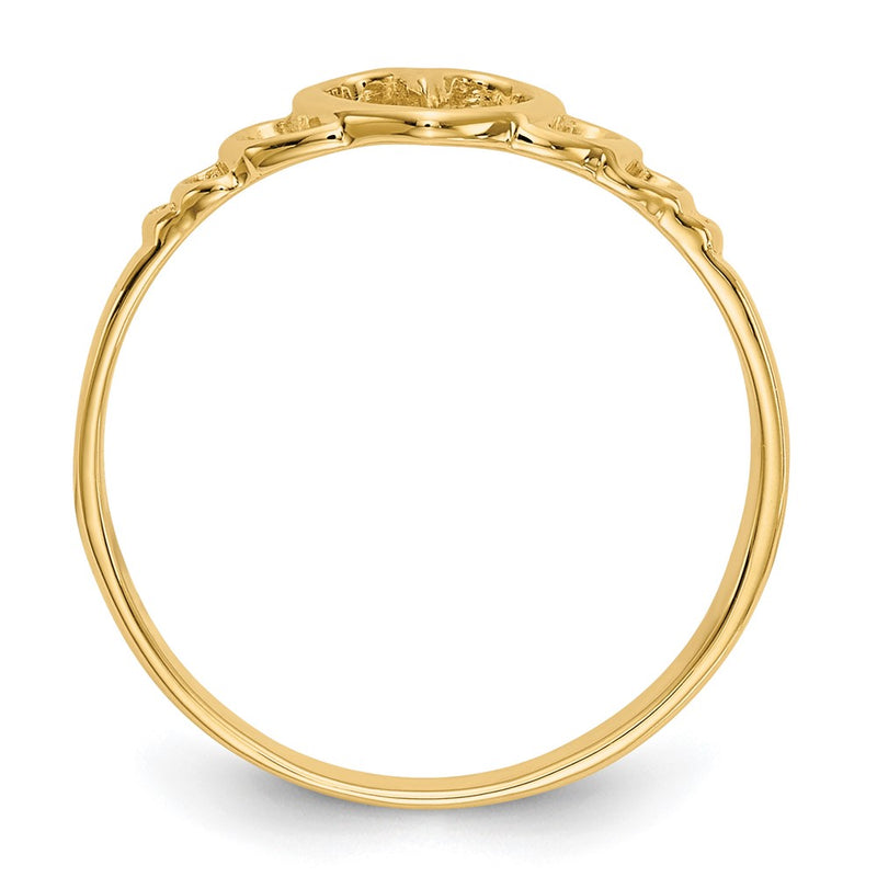 14K Yellow Gold Children's Heart Ring