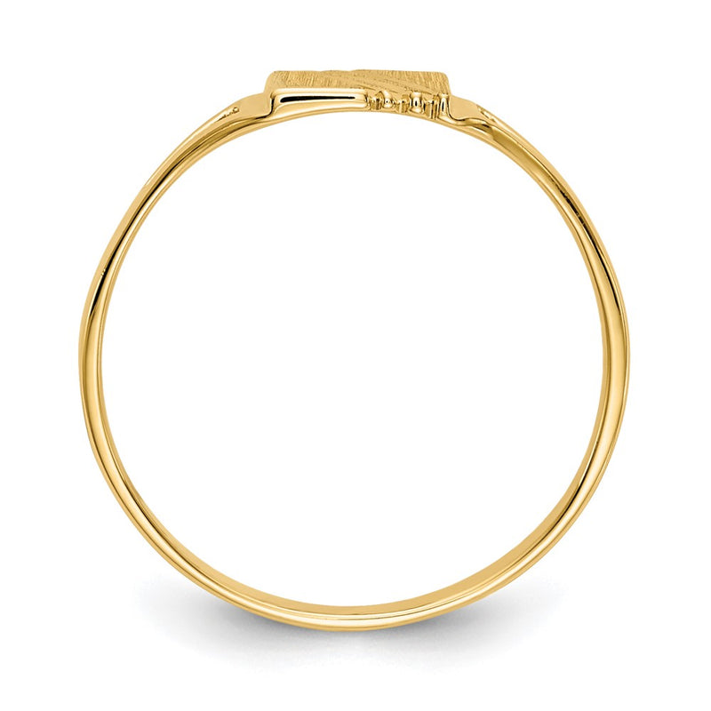 14K Yellow Gold Childs Polished & Satin Ring