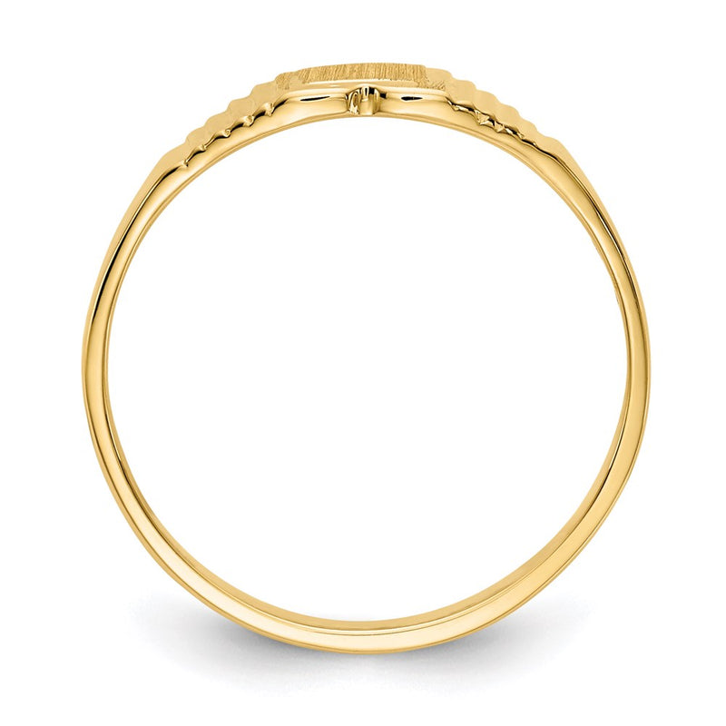14K Yellow Gold Childs Polished & Satin Ring