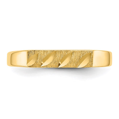 14K Yellow Gold Childs Diamond-Cut Ring