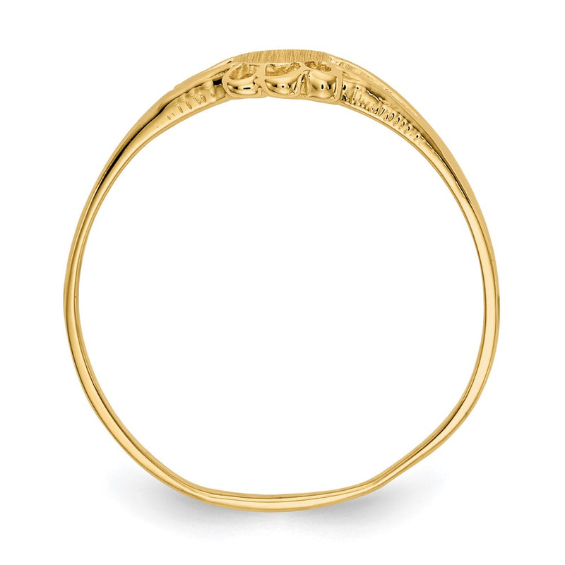 14K Yellow Gold Childs Fancy Signet Ring