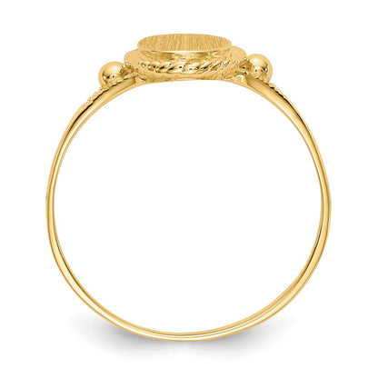 14K Yellow Gold Childs Fancy Signet Ring