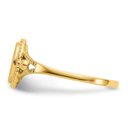 14K Yellow Gold Childs Fancy Signet Ring