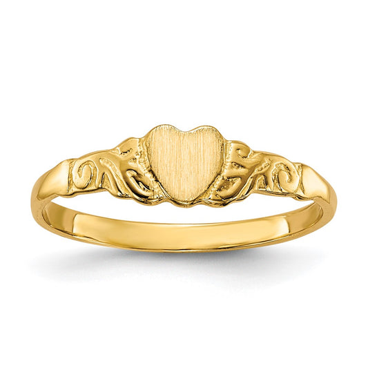 14K Yellow Gold Childs Heart Ring
