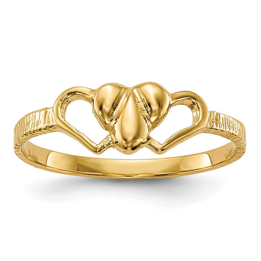14K Yellow Gold Children's Heart Ring