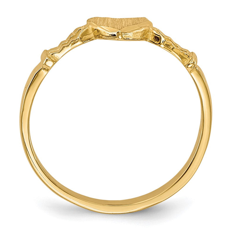 14K Yellow Gold Children's Heart Ring