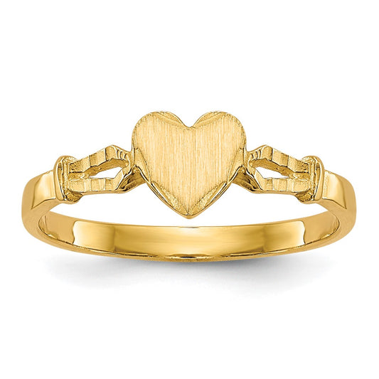 14K Yellow Gold Children's Heart Ring