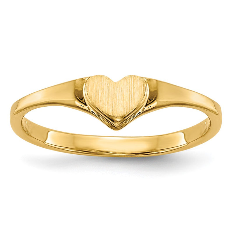 14K Yellow Gold Children's Heart Ring