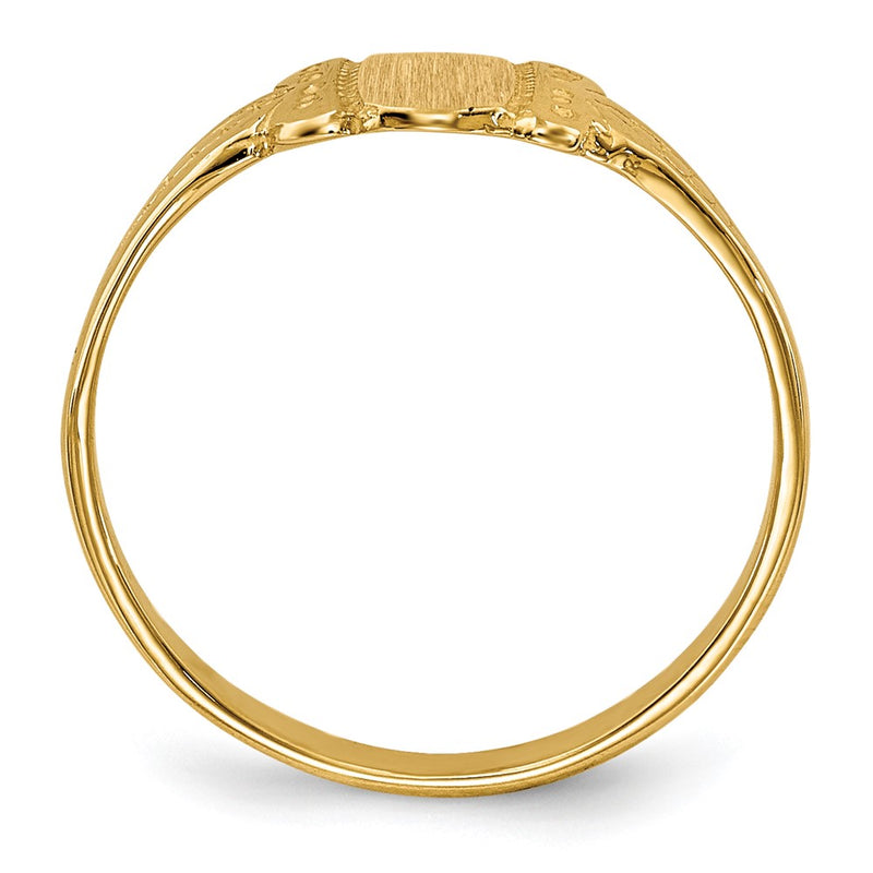 14K Yellow Gold Childs Signet Ring
