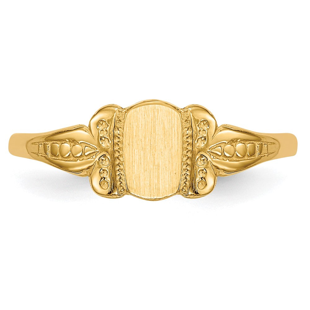 14K Yellow Gold Childs Signet Ring