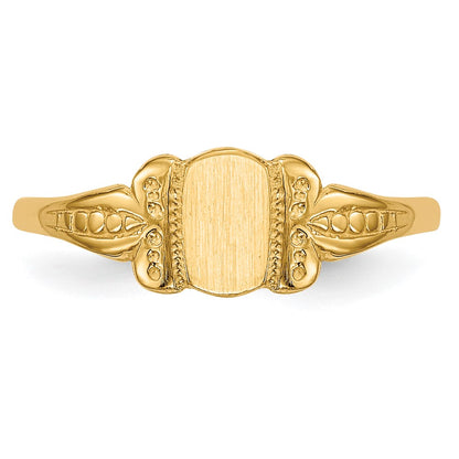 14K Yellow Gold Childs Signet Ring