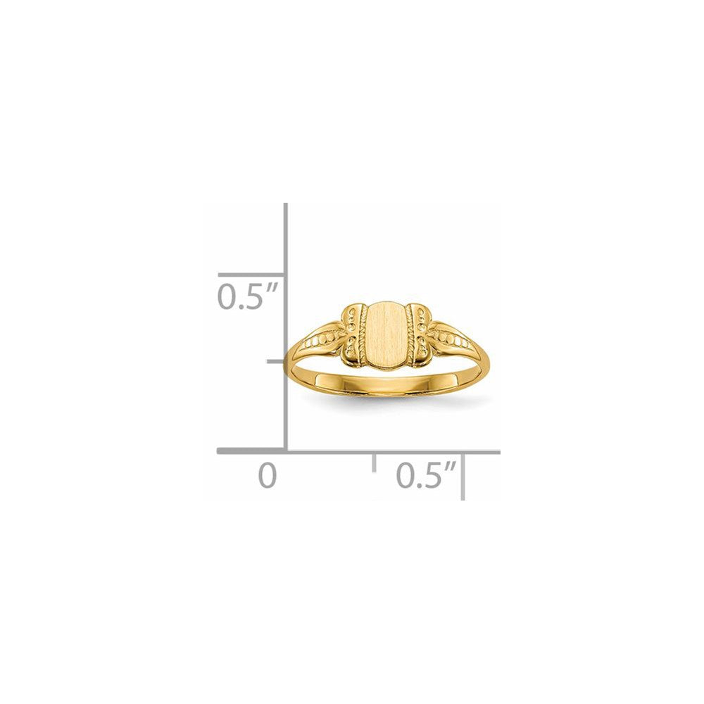 14K Yellow Gold Childs Signet Ring
