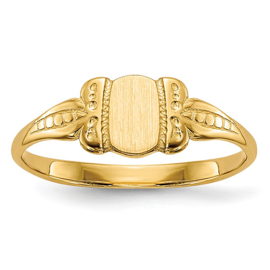 14K Yellow Gold Childs Signet Ring